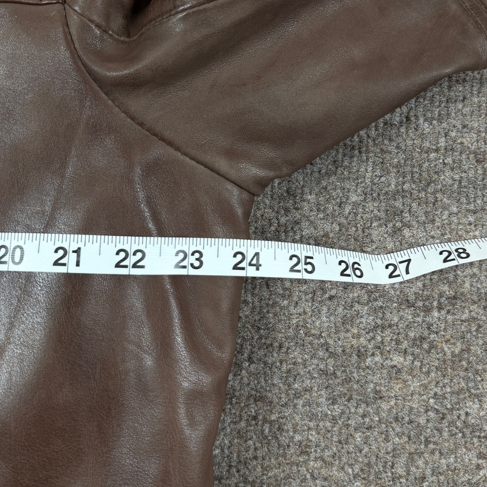 VTG Marc New York Brown Genuine Leather Harrington Jacket Men’s L Full Zip Coat - Picture 16 of 16